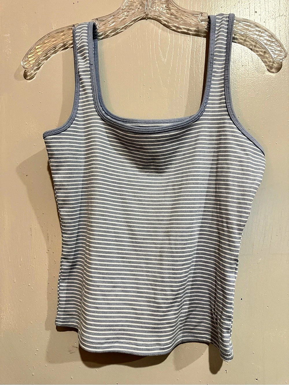 Hollister Striped Tank Top in Blue & White